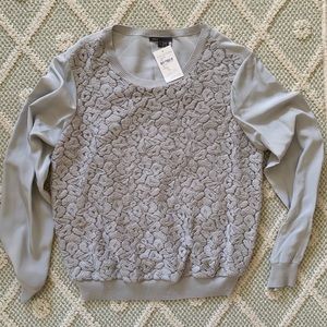 Gray leopard print Vince sweater— WITH TAGS ON